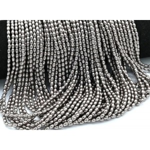 Бусины из майорки рис 3*4мм цвет мокко, 40см, 90 бусин (иск.)