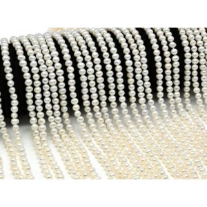 Бусины из жемчуга шарик 5мм белый, 36,5см, 81 бусина