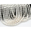 Бусины из майорки цилиндр 6*9мм цвет белый, 40см, 44 бусины (иск.)
