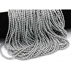 Бусины из майорки рис 3*4мм цвет серый, 40см, 90 бусин (иск.) Бусины из майорки рис 3*4мм цвет серый, 40см, 90 бусин (иск.)