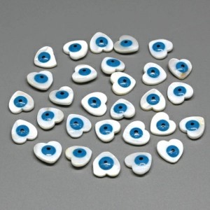 Бусина от сглаза из перламутра сердце 15*15мм.