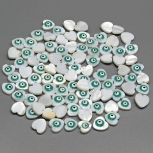 Бусина от сглаза из перламутра сердце 10*10мм.