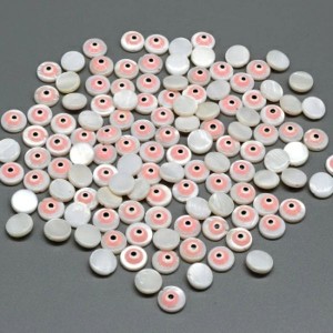 Бусина от сглаза из перламутра круг 9мм.