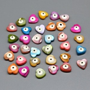 Бусина от сглаза из перламутра сердце 13*13мм Бусина от сглаза из перламутра сердце 13*13мм