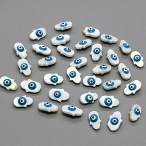 Бусина от сглаза из перламутра Хамса 14*9мм.