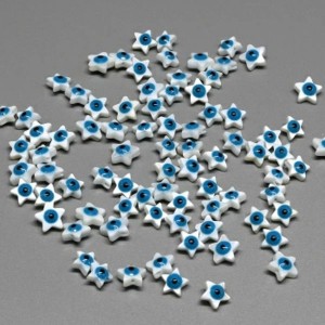 Бусина от сглаза из перламутра Звезда 8*8мм.