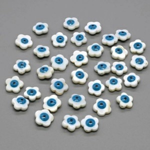 Бусина от сглаза из перламутра Цветок 12мм.