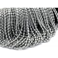 Бусины из майорки рис 4*7мм цвет серебро, 41см, 60 бусин (иск.)