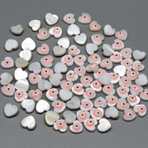 Бусина от сглаза из перламутра сердце 10*10мм. Бусина от сглаза из перламутра сердце 10*10мм.