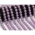 Бусины из майорки шарик с гранями 12мм цвет сиреневый, 40см, 35 бусин (иск.)