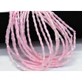 Бусины из перламутра Форма 4*8мм цвет розовый, 37см, 46 бусин