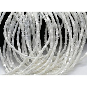 Бусины из перламутра Форма 4*8мм цвет белый, 40см, 48 бусин Бусины из перламутра Форма 4*8мм цвет белый, 40см, 48 бусин