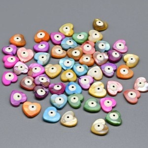 Бусина от сглаза из перламутра сердце 14*14мм. Бусина от сглаза из перламутра сердце 14*14мм.