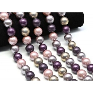 Бусины из майорки шарик 16мм цвет микс, 39см, 25 бусин (иск.)