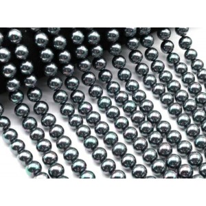 Бусины из майорки шарик 10мм цвет черный, 40см, 40 бусин (иск.)