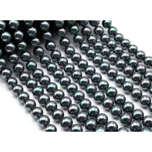 Бусины из майорки шарик 12мм цвет  черный, 39,5см, 33 бусины (иск.)
