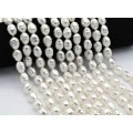 Бусины из майорки овал 9*14мм цвет белый, 40см, 27 бусин (иск.)