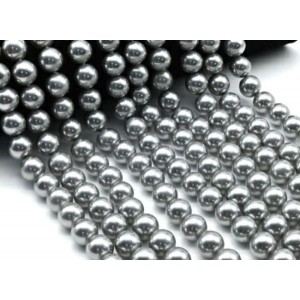 Бусины из майорки шарик 12мм цвет серый, 39,5см, 33 бусины (иск.)