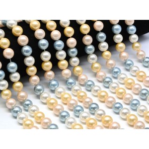 Бусины из майорки шарик 10мм цвет микс, 40см, 41 бусина (иск.)