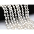 Бусины из майорки галтовка 7*11мм цвет белый, 41см, 37 бусин (иск.)