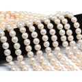 Бусины из майорки шарик с гранями 12мм цвет кремовый, 38см, 34 бусины (иск.)