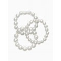 Браслет «Бусины жемчуга», набор 3 шт. №10.12.14, белый
