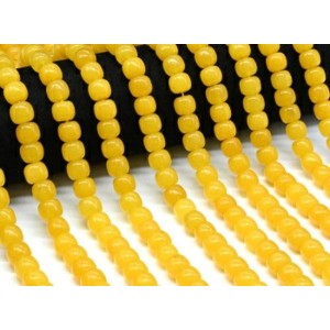 Бусины из кальцита бочонок 10*8мм цвет желтый, 38мм, 44 бусины