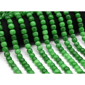 Бусины из кальцита бочонок 10*8мм цвет зеленый яркий, 38мм, 44 бусины