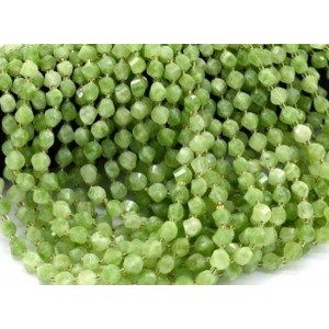 Бусины из кальцита шарик с гранями 8мм цвет нефрит, 38мм, 38 бусин