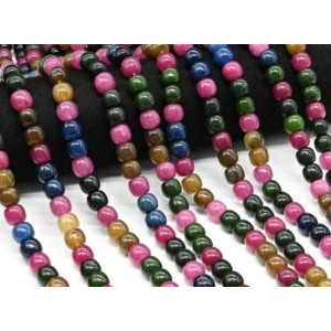 Бусины из кальцита бочонок 10*8мм цвет ассорти, 38мм, 44 бусины