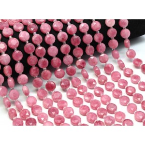 Бусины из кальцита круг гр.10мм цвет розовый, 37см, 30 бусин Бусины из кальцита круг гр.10мм цвет розовый, 37см, 30 бусин