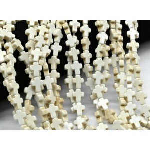 Бусины из кахолонга (имитация) крест 8*10мм, 38см, 37 бусин