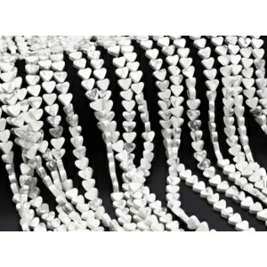 Бусины из кахолонга сердце 7*6мм, 38см, 60 бусин