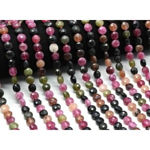 Бусины из турмалинового кварца круг гр.8мм, 37см, 45 бусин