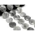 Бусины из кварца льдистого круг с гранями 40мм, 40см, 10 бусин