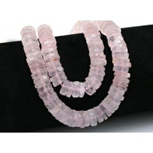 Бусины из розового кварца диски гр.8*3мм, 41см, 157 бусин, 53,4г