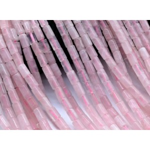 Бусины из розового кварца цилиндр 7*10мм, 39см, 39 бусин