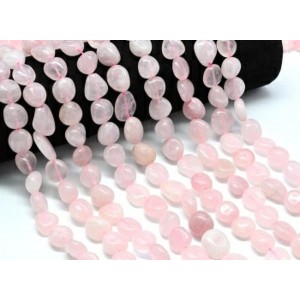 Бусины из розового кварца галтовка 13*13мм, 38см, 27 бусин