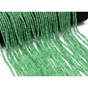 Бусины из кварца тонированного рондель гр.3*2мм, цвет зеленый, 35см, 145 бусин