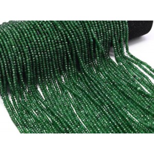Бусины из кварца тонированного рондель гр.3*2мм, цвет зеленый темный, 35см, 145 бусин Бусины из кварца тонированного рондель гр.3*2мм, цвет зеленый темный, 35см, 145 бусин