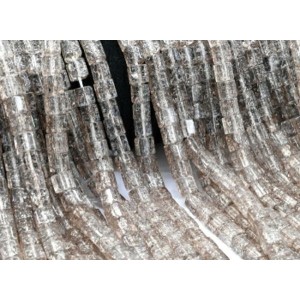 Бусины из сахарного кварца тонированного кубик 6мм цвет капучино, 38см, 57 бусин (иск.)