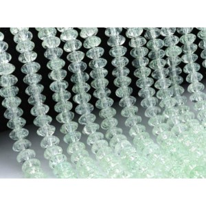 Бусины из кварца снежного тонированного рондель 8*5мм цвет салатовый, 39см, 82 бусины (иск.) Бусины из кварца снежного тонированного рондель 8*5мм цвет салатовый, 39см, 82 бусины (иск.)