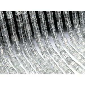 Бусины из сахарного кварца тонированного кубик 6мм цвет серый, 38см, 57 бусин (иск.)