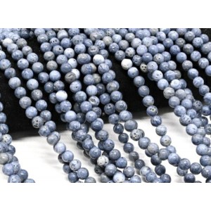 Бусины из коралла синего шарик 6мм, 37см, 60 бусин Бусины из коралла синего шарик 6мм, 37см, 60 бусин