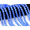 Бусины из кошачьего глаза (синт.) шарик 10мм цвет синий, 38см, 40 бусин (иск.)
