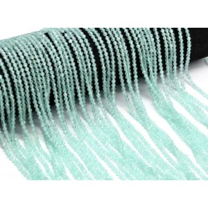 Бусины из кошачьего глаза (синт.) шарик гр.3мм цвет мятный, 38см, 129 бусин (иск.) Бусины из кошачьего глаза (синт.) шарик гр.3мм цвет мятный, 38см, 129 бусин (иск.)