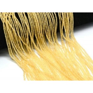 Бусины из кошачьего глаза (синт.) шарик гр.2мм цвет желтый светлый, 38см, 190 бусин (иск.)