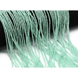 Бусины из кошачьего глаза (синт.) шарик гр.2мм цвет мятный, 38см, 190 бусин (иск.)