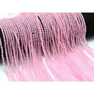 Бусины из кошачьего глаза (синт.) шарик гр.3мм цвет розовый, 37см, 125 бусин (иск.)