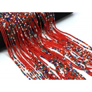 Бусины из кошачьего глаза (синт.) шарик 2мм цвет красный, 37см, 180 бусин (иск.)